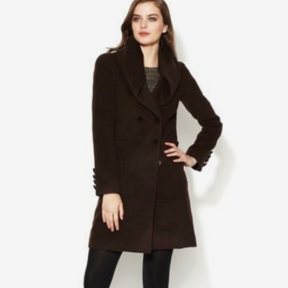 Perfect Formal Coat - NWOT - Wool Eryn Brinie Brown Coat - S/XS - Picture 1 of 5